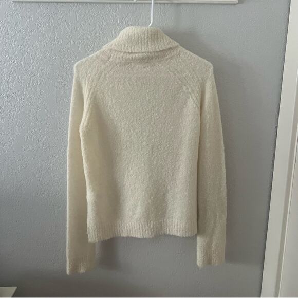Paige Bay Turtleneck Alpaca Sweater In Custard - Picture 7 of 7
